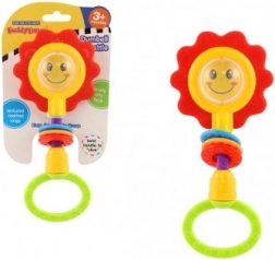 zornăitoare și jucărie de dentiție în formă de floare, plastic, 8 × 19 cm, de la 3 luni