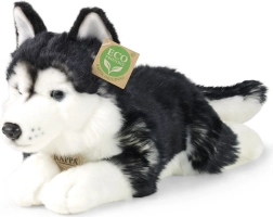 Câine husky de pluș Rappa, 36 cm, Eco-friendly