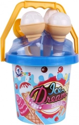 Set de nisip Înghețată – găleată albastră