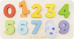 le toy van puzzle de inserție cu numere din lemn fsc