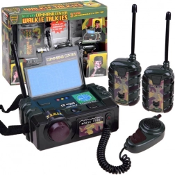 Stație walkie-talkie pentru copii cu centrală – set militar – Armată