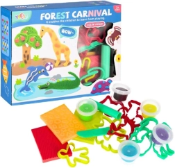 Plastilină cu forme safari – set creativ pentru copii de la 3 ani