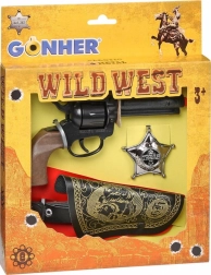 Set de cowboy – revolver cu toc și insignă GONHER