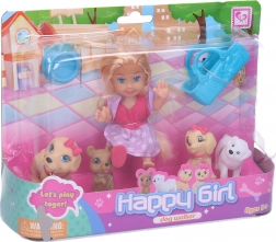 Păpușă cu cățeluși