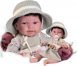 Păpușă bebeluș realistă Antonio Juan Pipa cu corp textil moale 42 cm