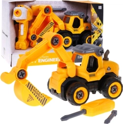 Excavator dezasamblabil cu propulsie pentru copii 3+ Șurubelniță electrică + modul de propulsie + sunete