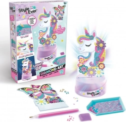 Style4Ever pictură cu diamante – lampă unicorn luminoasă