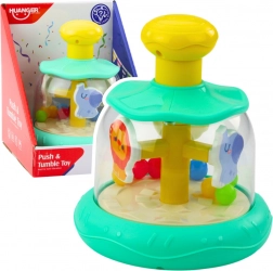 Jucărie Carousel cu Animăluțe și Bile Verde