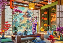 Bluebird puzzle camera de ceai japoneză 1000 piese