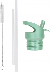 A Little Lovely Company set de capac, periuță și pai pentru sticla din inox 350 ml – Prietenii