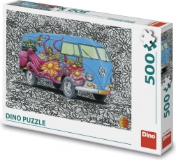 Dino Puzzle Hippies Volkswagen 500 de piese