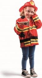costum de pompier pentru copii BIGJIGS TOYS cu accesorii