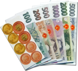 Bani de joc coroane cehe