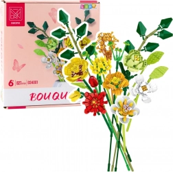 Set de construcție – buchet decorativ de flori, 827 piese