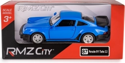 Model metalic RMZ City PORSCHE 911 Turbo 3.3 1:32 albastru cu pull-back
