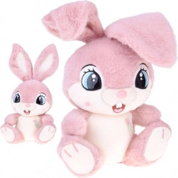Iepuraș de pluș Malinka 40 cm – drăgălaș roz cu urechi flexibile