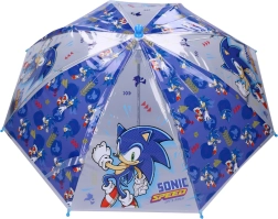 Umbrelă transparentă pentru copii Sonic Rainy Days, albastră