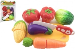 Set din plastic pentru tăiere legume cu tocător și cuțit 13,5 × 8 cm