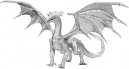 METAL EARTH puzzle 3D Seria Premium: Dragon de oțel