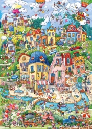 puzzle heye happy town: bună dimineața! 1000 piese