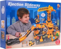 Set de construcție șantier cu mașinuțe și accesorii