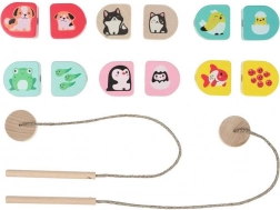 Cubika mamele noastre – set de înșirat din lemn pentru copii