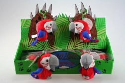Papagal din pluș – breloc 8 cm