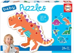 Educa baby puzzle dinozauri 5în1