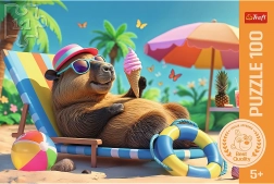 Puzzle TREFL Relax în stil capibara 100 piese 5+