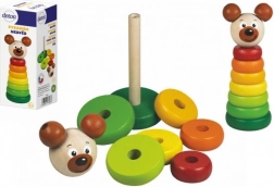 DETOA piramidă din lemn cu urs