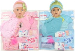 Haine pentru păpușă de 40 cm cu scutec și suzetă