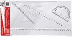 Set de rigle transparente CONCORDE, 4 buc.