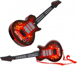 Chitară electrică pentru copii cu mod de învățare, senzor infraroșu și melodii - roșu