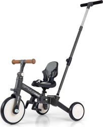 Bicicletă pentru copii 5 în 1 Milly Mally Optimus Max, gri închis