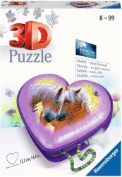 Ravensburger puzzle 3D inimă Cai – casetă de bijuterii 54 piese