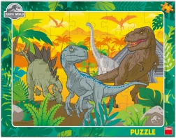 Puzzle Lumea Jurasică, 40 piese, tip placă