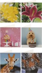 Pictură cu diamante – felicitări 13 × 13 cm (set 2 buc)