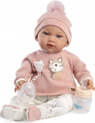 Guca Ada – păpușă realistă cu greutate, bebeluș cu corp textil moale 42 cm