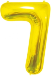 Balon folie cifră 7 auriu GO DAN Beauty & Charm 85 cm