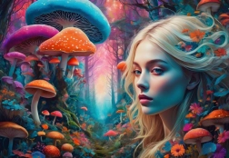 Puzzle Pădurea Curcubeu 1000 piese