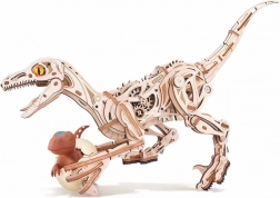 Rokr puzzle mecanic 3D din lemn velociraptor