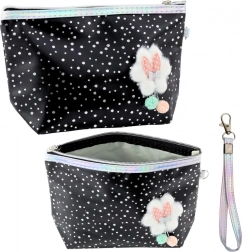 Pernik Portfard Cosmetica cu Fundiță Neagră 23x16cm