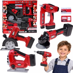Set de scule electrice pentru copii 6 în 1, cu lumini și sunete