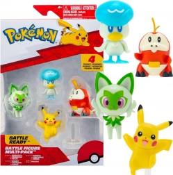 Multipack de luptă Pokémon – 4 figurine Pikachu, Fuecoco, Sprigatito și Quaxly 5 cm