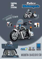 Motocicletă de poliție cu efecte luminoase și sonore