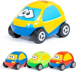 Mașinuță mică din plastic cu ochi pentru bebeluși