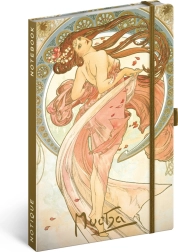 Notique notes Alfons Mucha – Dans, caiet dictando 13 × 21 cm