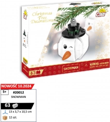 Cobi ornament de Crăciun om de zăpadă – set de construcție