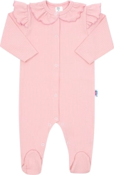 Salopetă bebeluși din bumbac New Baby Stripes roz 86 (12–18 luni)