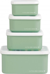 Set de patru cutii pentru gustări A Little Lovely Company – Bucurie